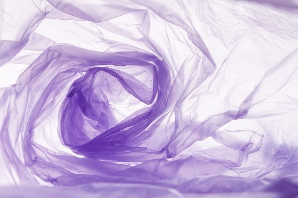 Sacchetto viola per rifiuti indifferenziati